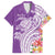 Aloha Kauai Island Personalized Family Matching Summer Maxi Dress and Hawaiian Shirt Lilac Dreamy Turtle