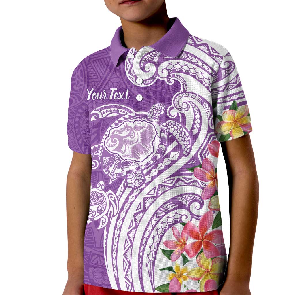 Aloha Kauai Island Personalized Kid Polo Shirt Lilac Dreamy Turtle LT7 Kid Lilac - Polynesian Pride