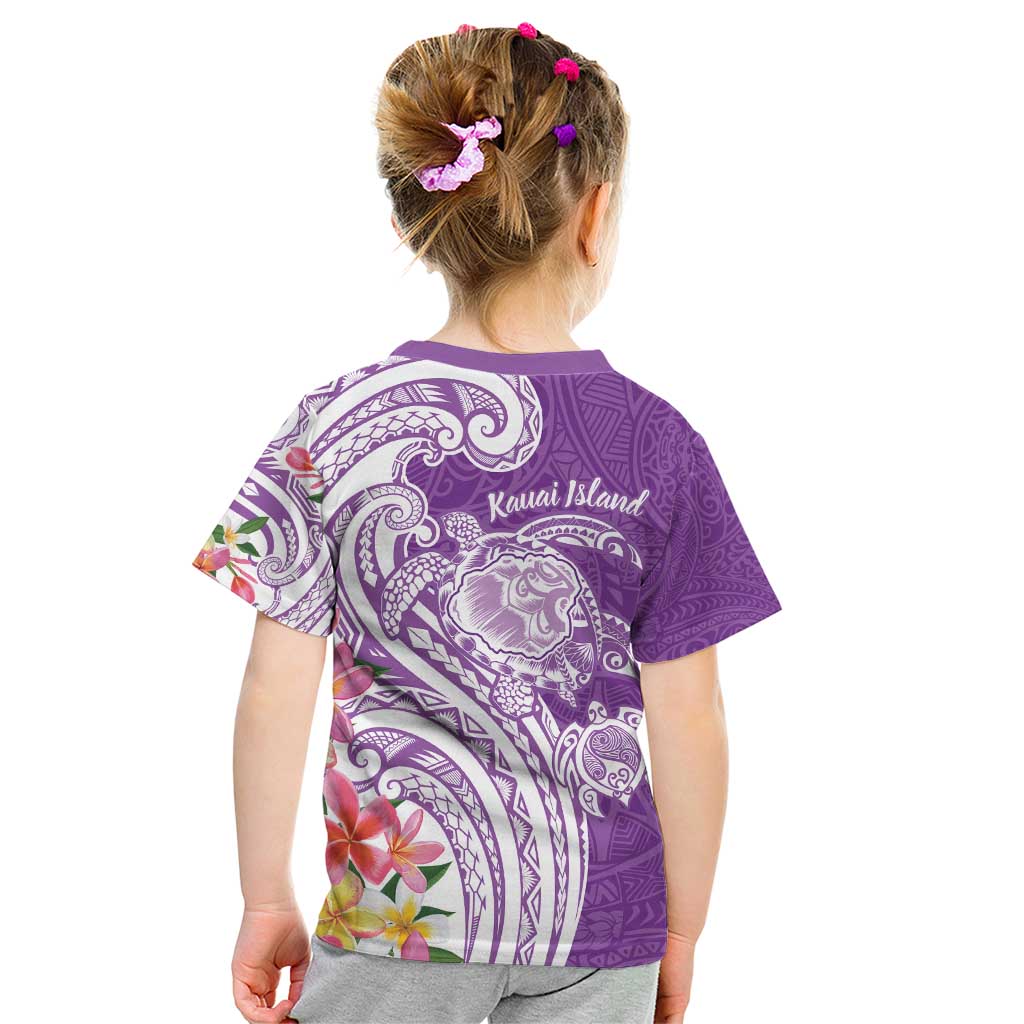 Aloha Kauai Island Personalized Kid T Shirt Lilac Dreamy Turtle