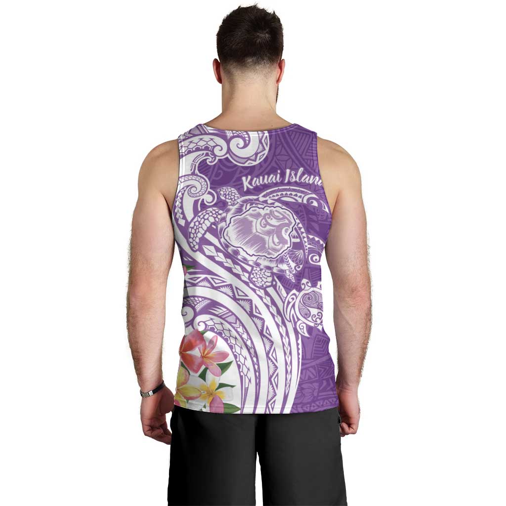 Aloha Kauai Island Personalized Men Tank Top Lilac Dreamy Turtle
