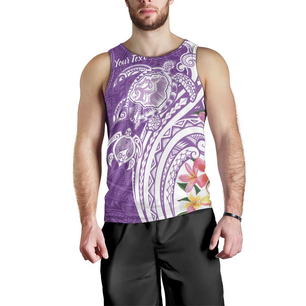 Aloha Kauai Island Personalized Men Tank Top Lilac Dreamy Turtle