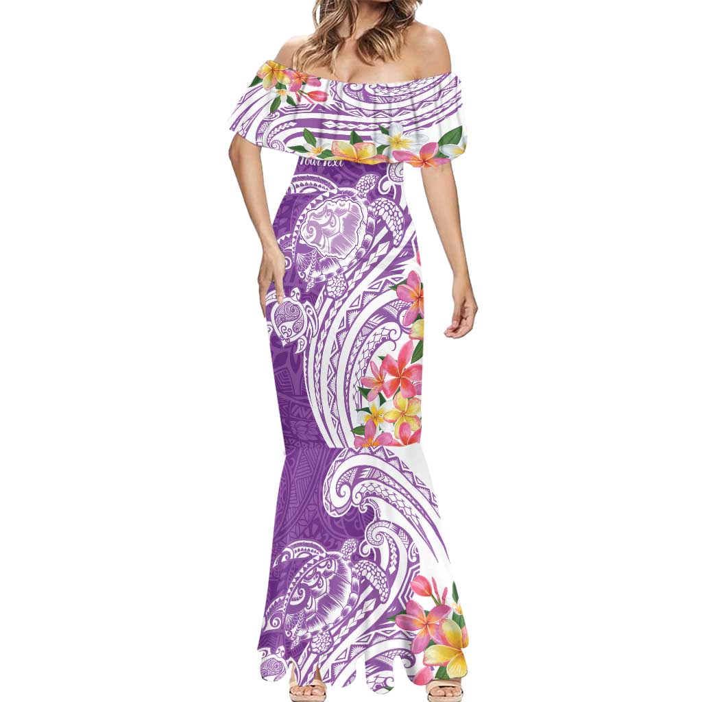 Aloha Kauai Island Personalized Mermaid Dress Lilac Dreamy Turtle