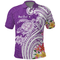 Aloha Kauai Island Personalized Polo Shirt Lilac Dreamy Turtle