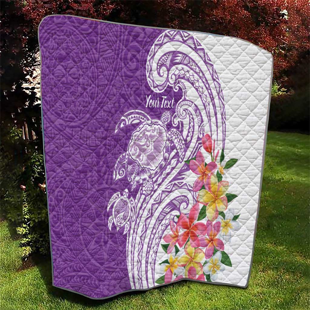 Aloha Kauai Island Personalized Quilt Lilac Dreamy Turtle
