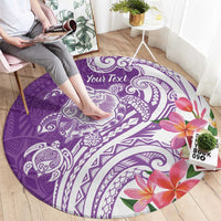 Aloha Kauai Island Personalized Round Carpet Lilac Dreamy Turtle LT7 - Polynesian Pride