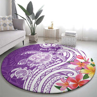 Aloha Kauai Island Personalized Round Carpet Lilac Dreamy Turtle LT7 - Polynesian Pride