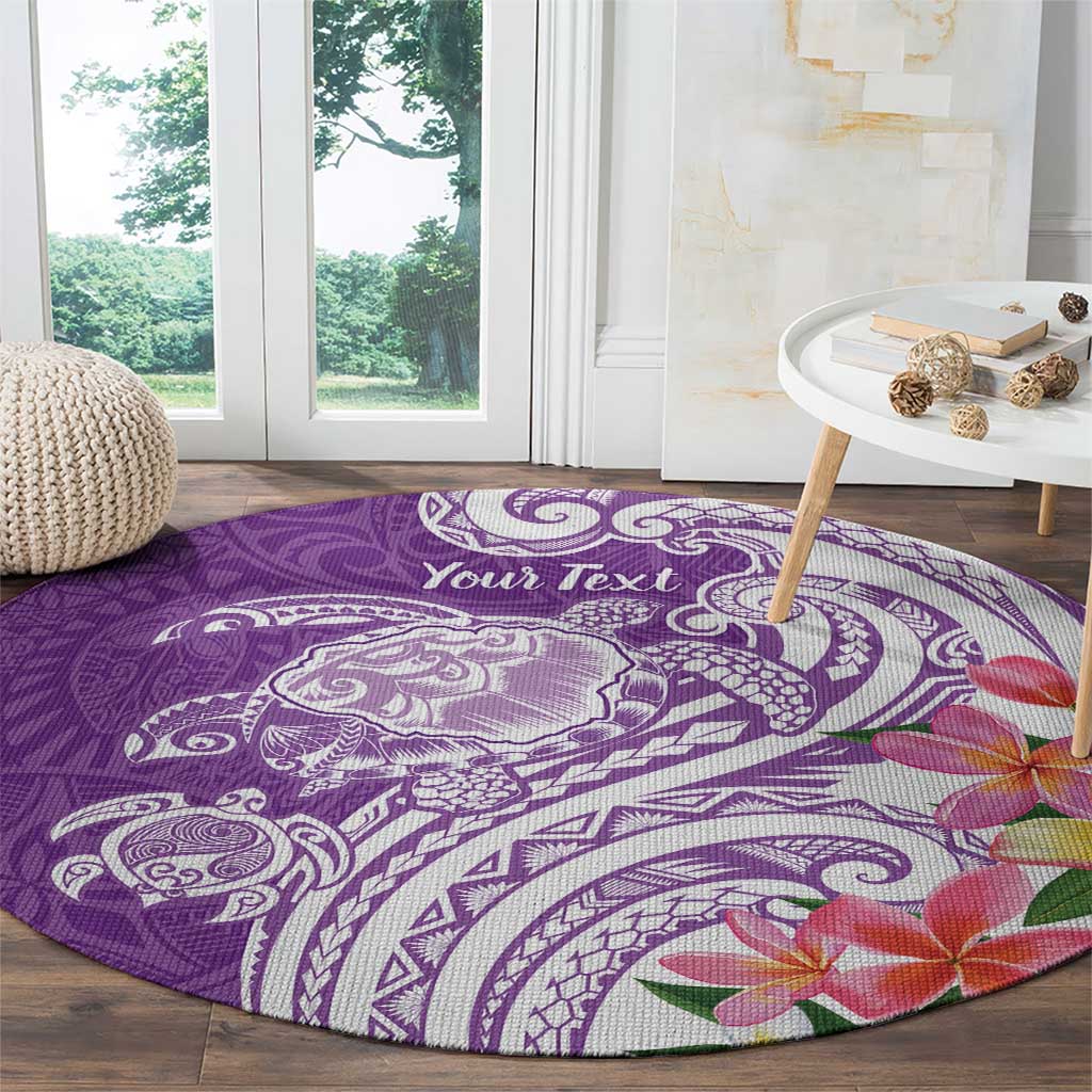 Aloha Kauai Island Personalized Round Carpet Lilac Dreamy Turtle LT7 - Polynesian Pride