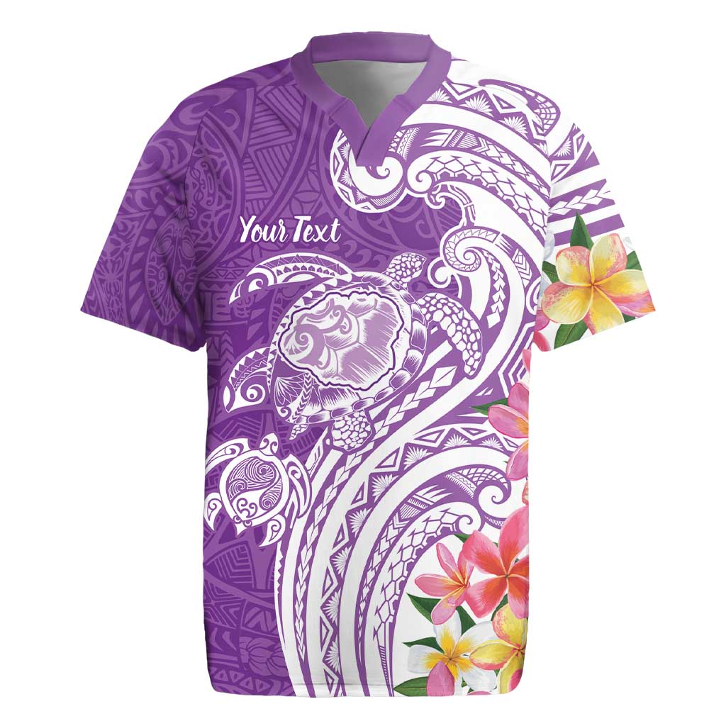 Aloha Kauai Island Personalized Rugby Jersey Lilac Dreamy Turtle