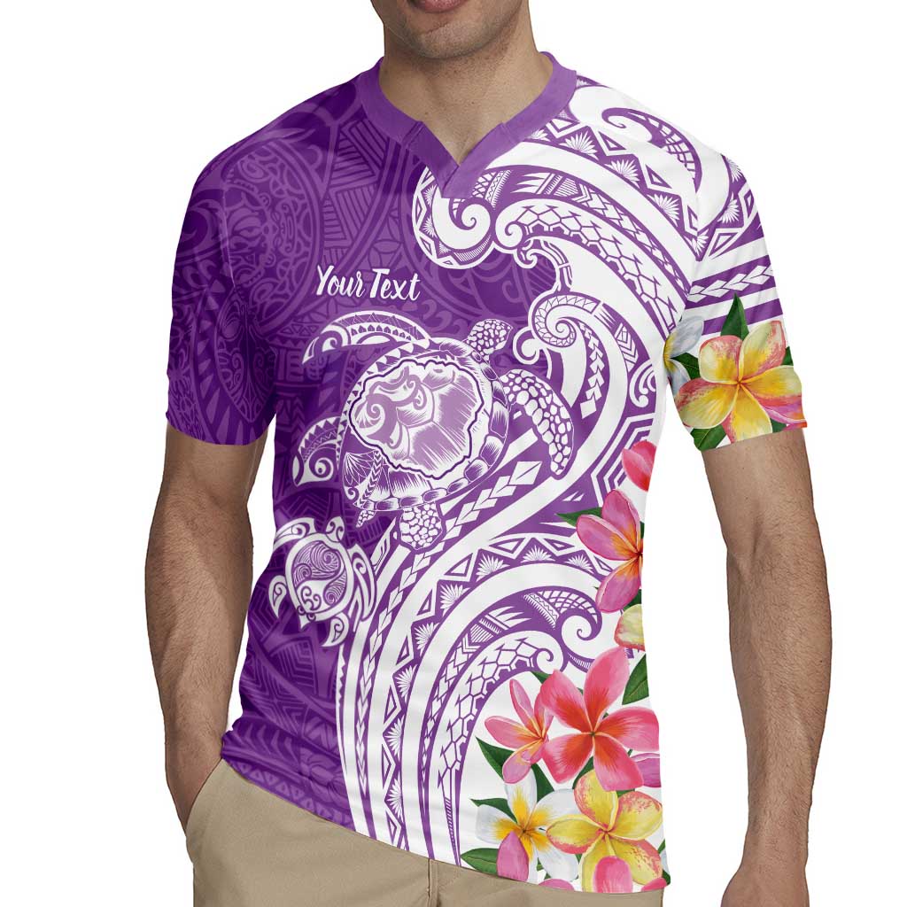 Aloha Kauai Island Personalized Rugby Jersey Lilac Dreamy Turtle