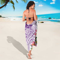 Aloha Kauai Island Personalized Sarong Lilac Dreamy Turtle