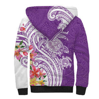 Aloha Kauai Island Personalized Sherpa Hoodie Lilac Dreamy Turtle