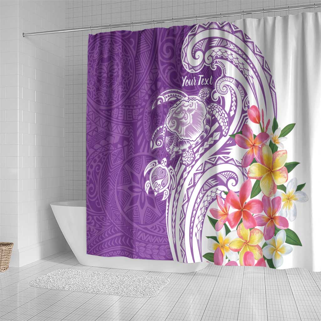Aloha Kauai Island Personalized Shower Curtain Lilac Dreamy Turtle