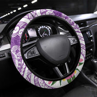 Aloha Kauai Island Personalized Steering Wheel Cover Lilac Dreamy Turtle