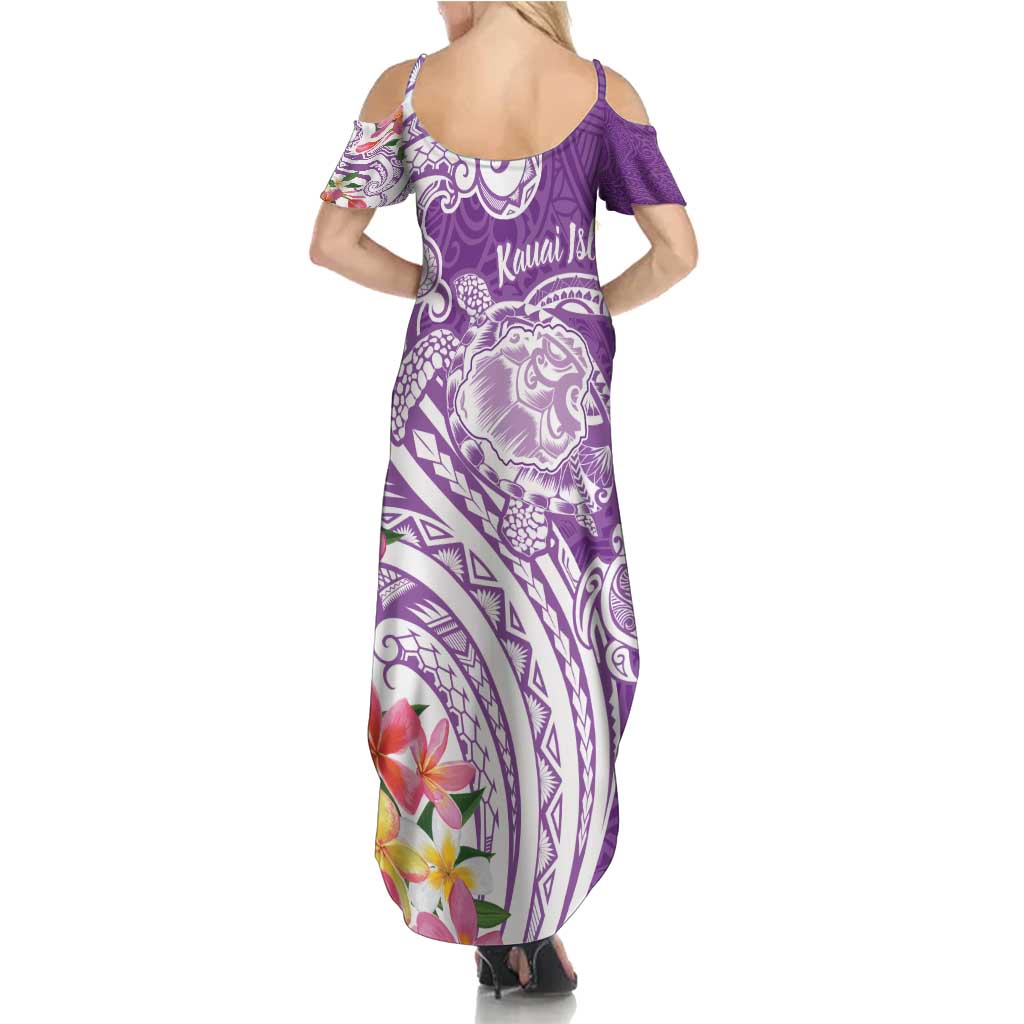 Aloha Kauai Island Personalized Summer Maxi Dress Lilac Dreamy Turtle