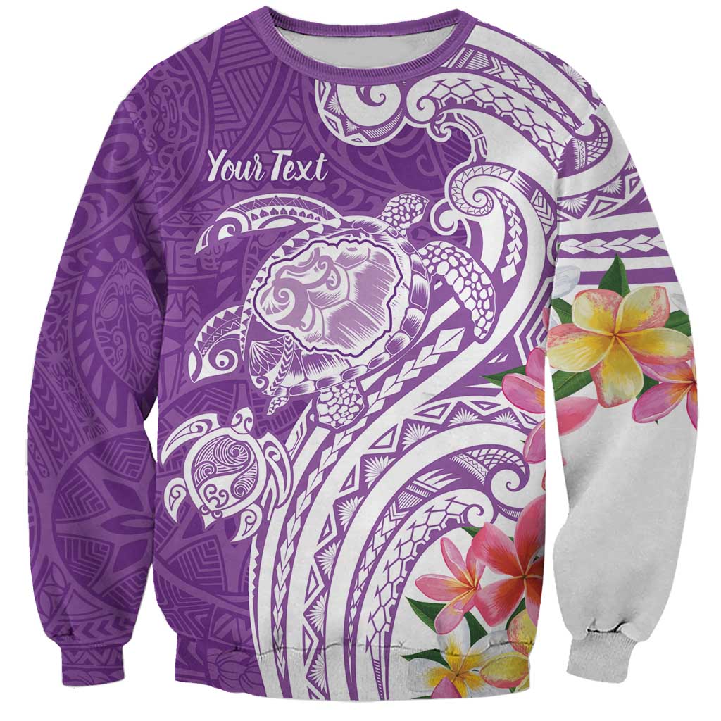 Aloha Kauai Island Personalized Sweatshirt Lilac Dreamy Turtle
