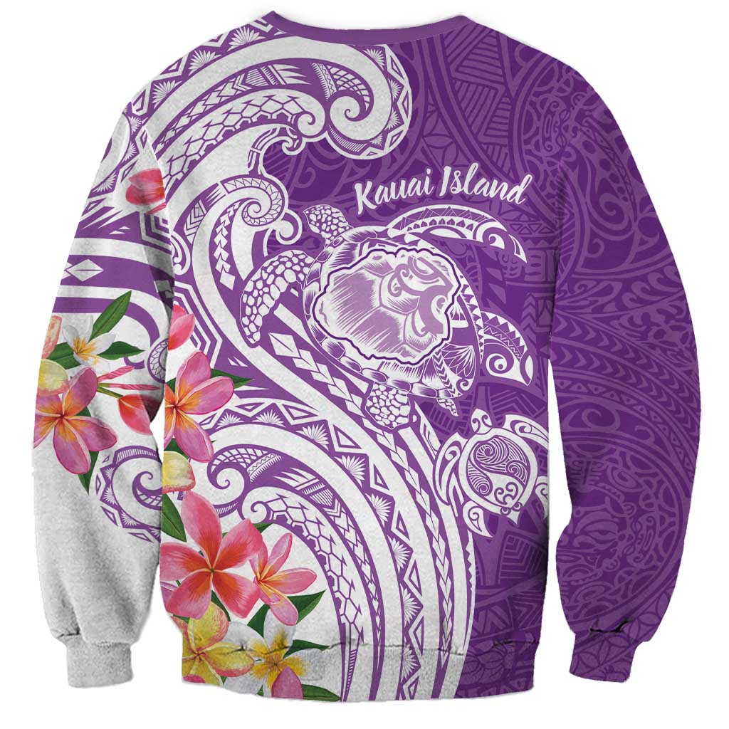Aloha Kauai Island Personalized Sweatshirt Lilac Dreamy Turtle
