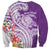 Aloha Kauai Island Personalized Sweatshirt Lilac Dreamy Turtle
