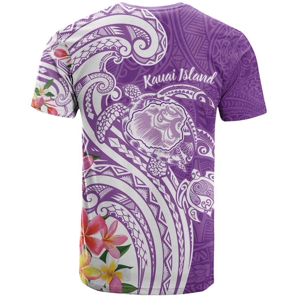 Aloha Kauai Island Personalized T Shirt Lilac Dreamy Turtle