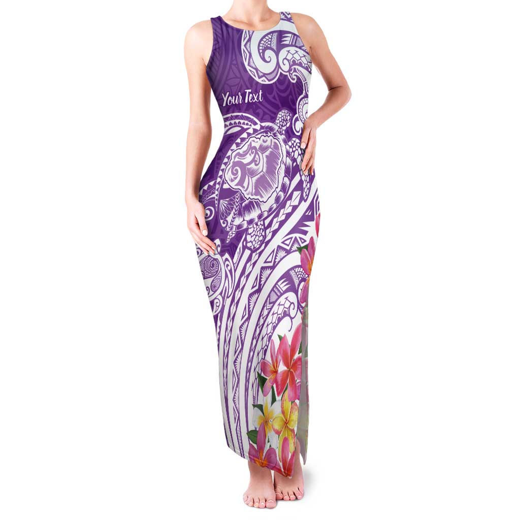 Aloha Kauai Island Personalized Tank Maxi Dress Lilac Dreamy Turtle