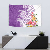 Aloha Kauai Island Personalized Tapestry Lilac Dreamy Turtle