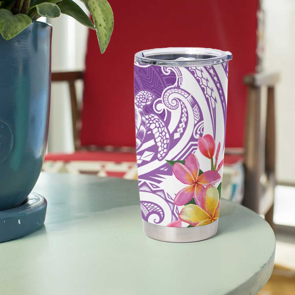 Aloha Kauai Island Personalized Tumbler Cup Lilac Dreamy Turtle