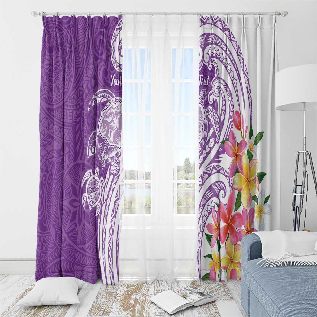 Aloha Kauai Island Personalized Window Curtain Lilac Dreamy Turtle
