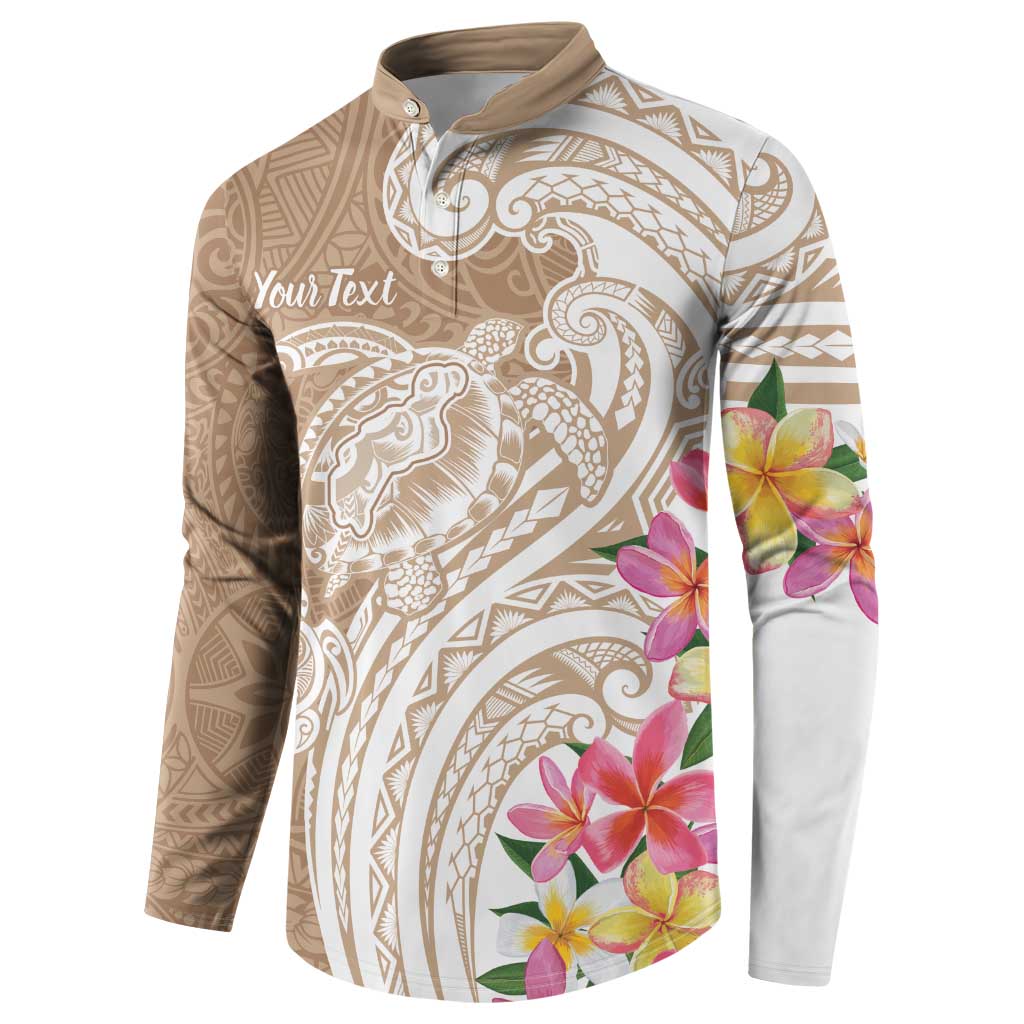 Aloha Ni’ihau Island Personalized Button Sweatshirt Beige Dreamy Turtle