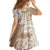 Aloha Ni’ihau Island Personalized Family Matching Summer Maxi Dress and Hawaiian Shirt Beige Dreamy Turtle