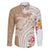 Aloha Ni’ihau Island Personalized Family Matching Summer Maxi Dress and Hawaiian Shirt Beige Dreamy Turtle