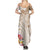 Aloha Ni’ihau Island Personalized Family Matching Summer Maxi Dress and Hawaiian Shirt Beige Dreamy Turtle