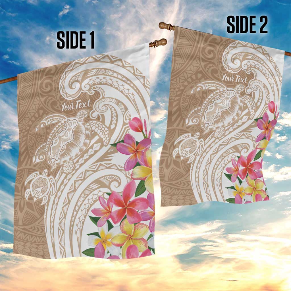 Aloha Ni’ihau Island Personalized Garden Flag Beige Dreamy Turtle