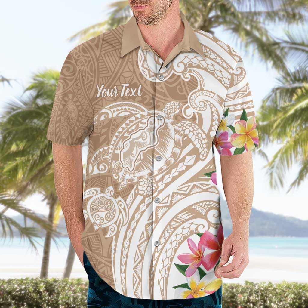 Aloha Ni’ihau Island Personalized Hawaiian Shirt Beige Dreamy Turtle