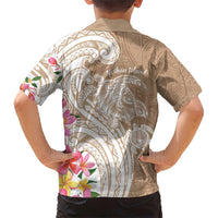 Aloha Ni’ihau Island Personalized Kid Hawaiian Shirt Beige Dreamy Turtle