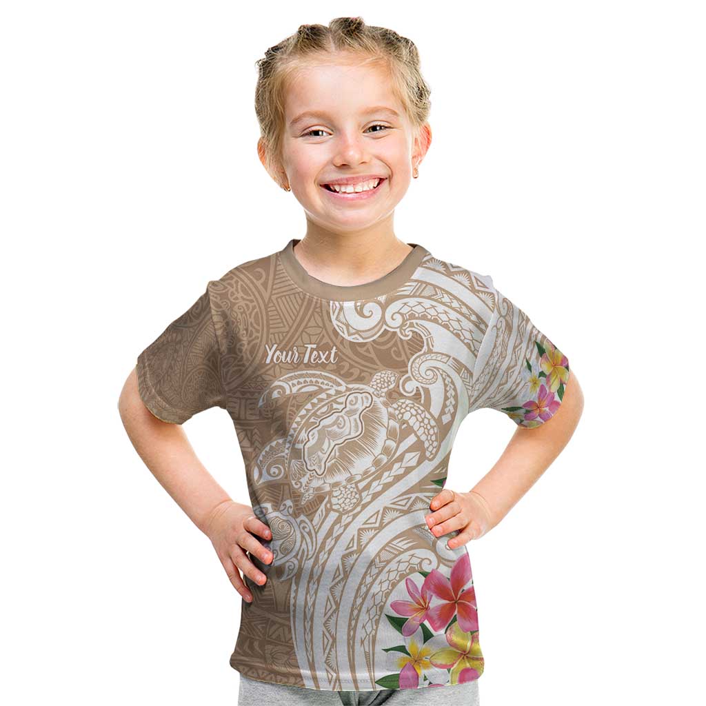 Aloha Ni’ihau Island Personalized Kid T Shirt Beige Dreamy Turtle