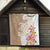 Aloha Ni’ihau Island Personalized Quilt Beige Dreamy Turtle
