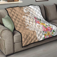 Aloha Ni’ihau Island Personalized Quilt Beige Dreamy Turtle