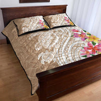 Aloha Ni’ihau Island Personalized Quilt Bed Set Beige Dreamy Turtle