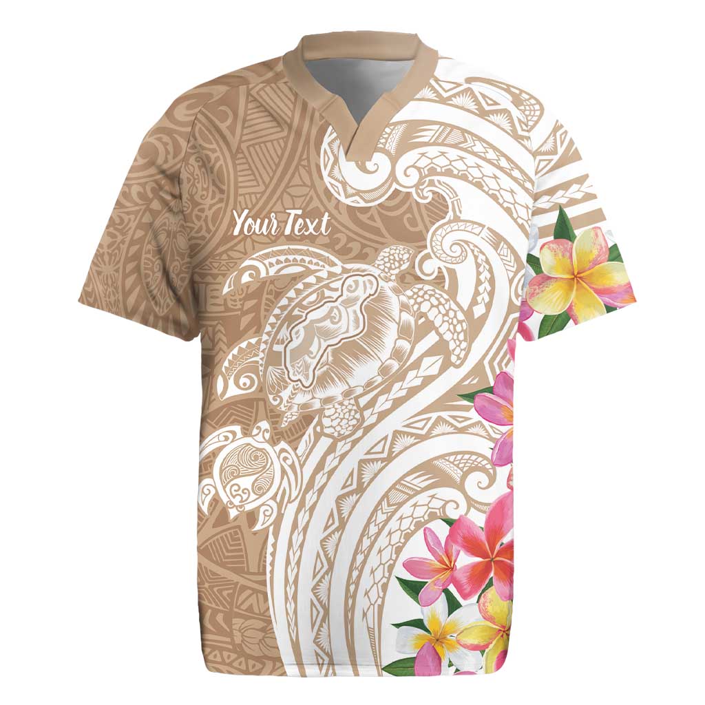 Aloha Ni’ihau Island Personalized Rugby Jersey Beige Dreamy Turtle