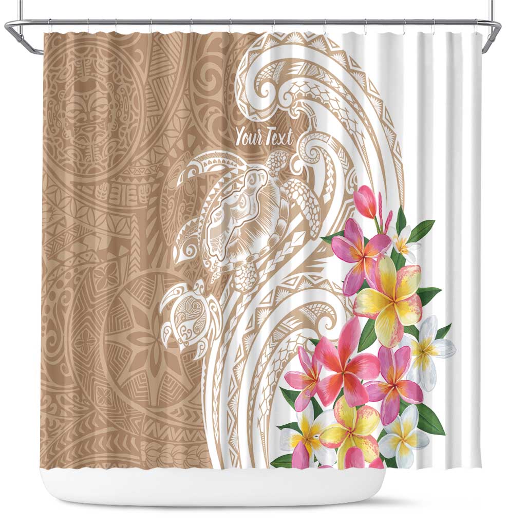 Aloha Niihau Island Personalized Shower Curtain Beige Dreamy Turtle LT7 Beige - Polynesian Pride