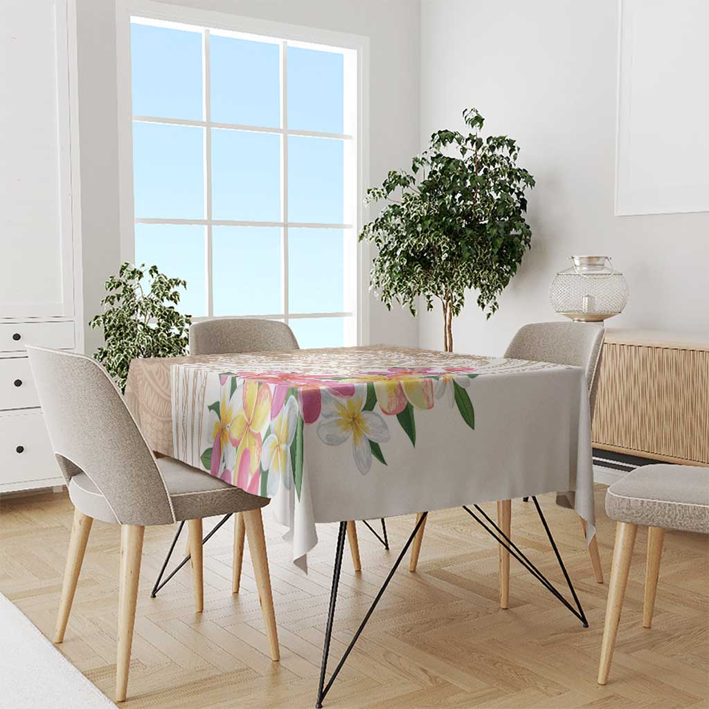 Aloha Ni’ihau Island Personalized Tablecloth Beige Dreamy Turtle