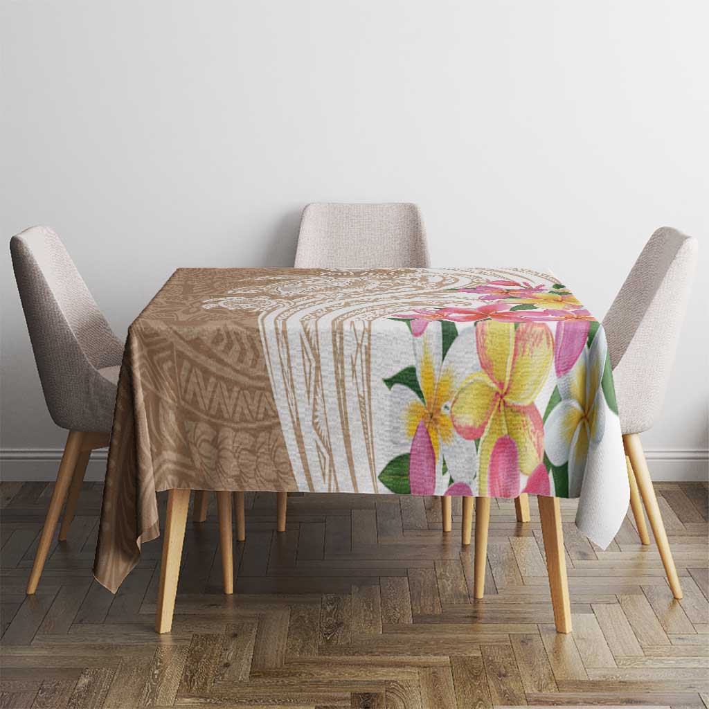 Aloha Ni’ihau Island Personalized Tablecloth Beige Dreamy Turtle