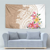 Aloha Ni’ihau Island Personalized Tapestry Beige Dreamy Turtle