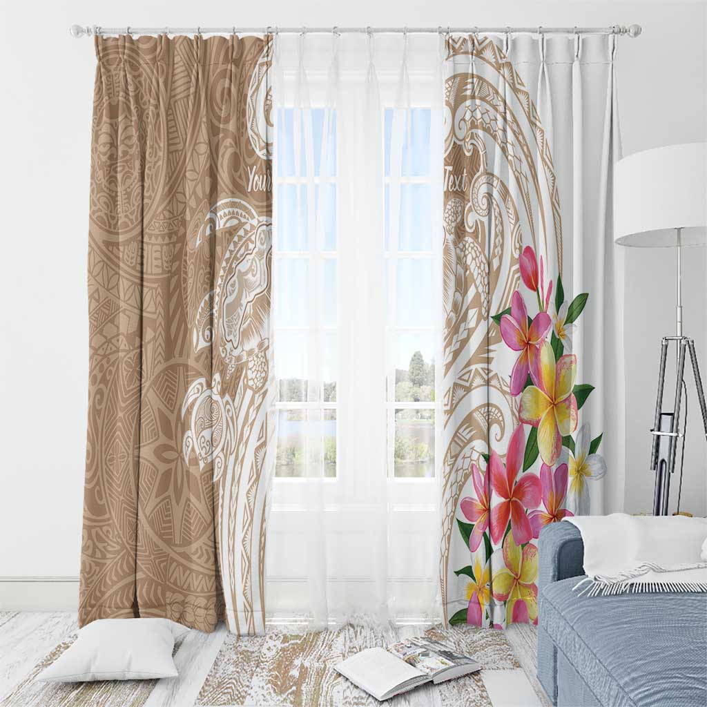 Aloha Ni’ihau Island Personalized Window Curtain Beige Dreamy Turtle