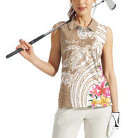 Aloha Ni’ihau Island Personalized Women Sleeveless Polo Shirt Beige Dreamy Turtle