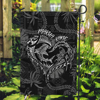 Hawaii Father's Day Vintage Lei Garden Flag Hauoli la Makuakane - Black LT7 Garden Flag Black - Polynesian Pride
