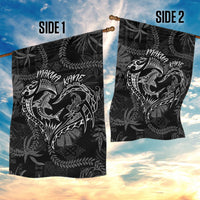 Hawaii Father's Day Vintage Lei Garden Flag Hauoli la Makuakane - Black LT7 - Polynesian Pride