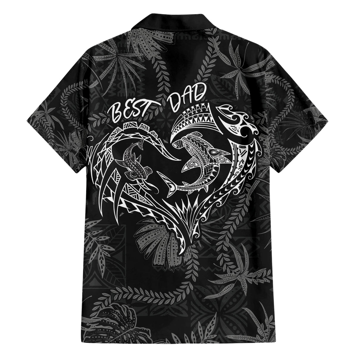 Hawaii Father's Day Vintage Lei Hawaiian Shirt Hauoli la Makuakane - Black