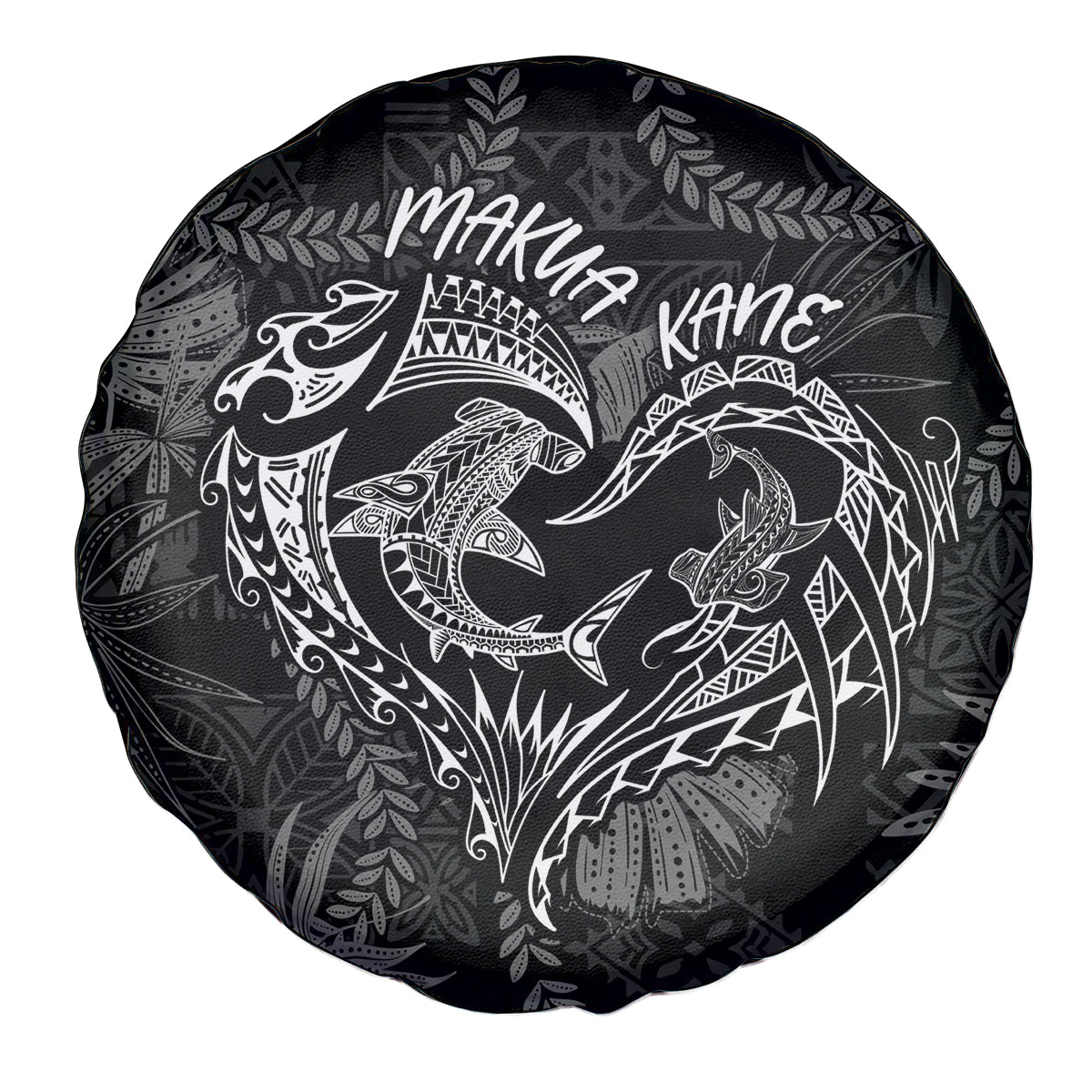 Hawaii Father's Day Vintage Lei Spare Tire Cover Hauoli la Makuakane - Black