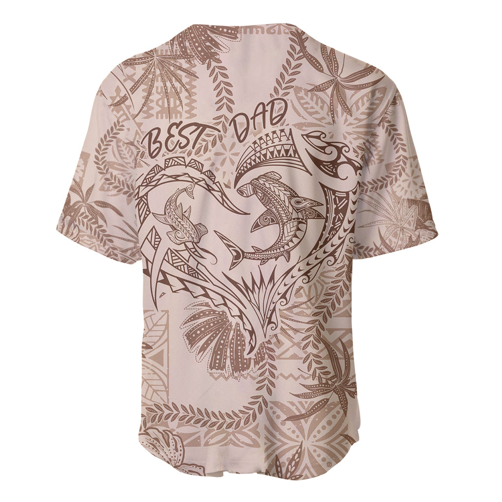 Hawaii Father's Day Vintage Lei Baseball Jersey Hauoli la Makuakane - Beige