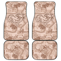 Hawaii Father's Day Vintage Lei Car Mats Hauoli la Makuakane - Beige